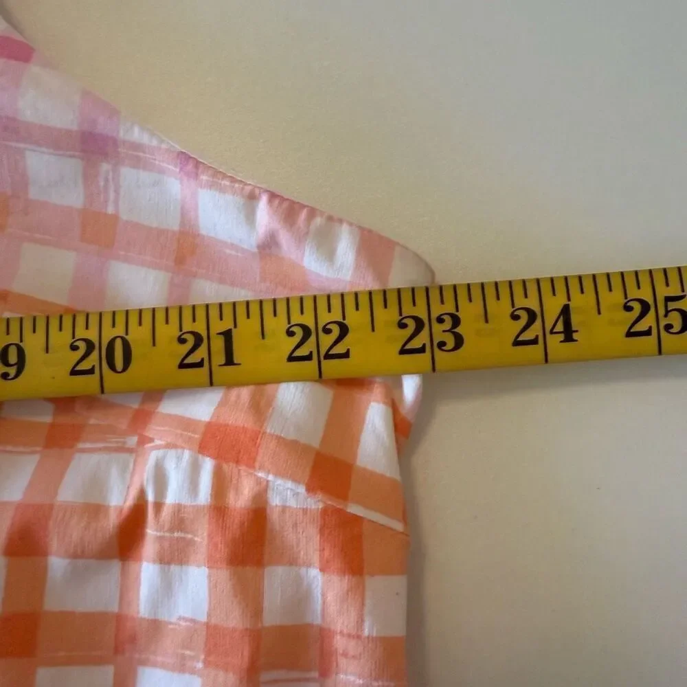 Scoop Bow Back Pastel Plaid Midi Dress Size 22 Soft Girl, Coastal
